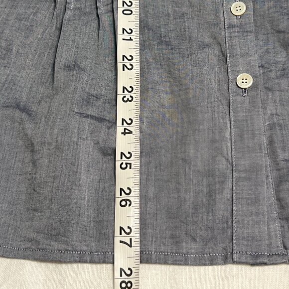 Talbots Gray Ruffle Blouse - Picture 8 of 8